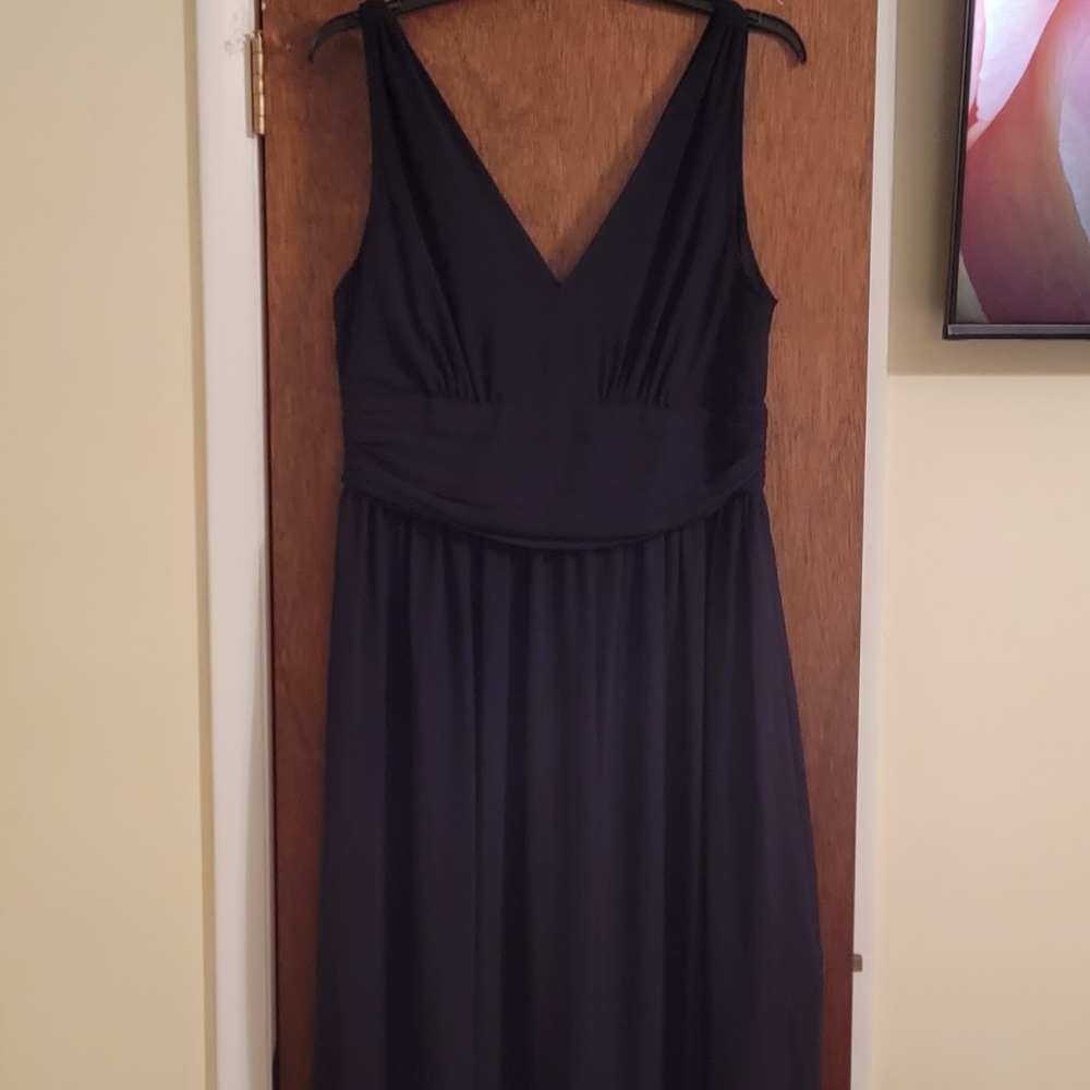 Black Goddess Bridesmaid Bride Formal 16W Maxi Dress Hallowedding Costume MOB - Picture 3 of 7